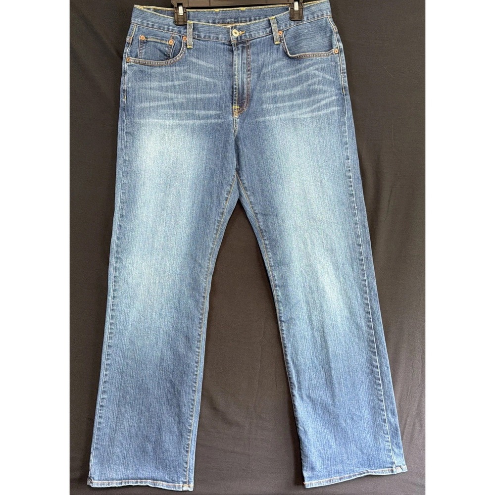 Lucky Brand Dungarees Jeans Mens by Gene Montesano Size 34x34 Bootleg Cut Y2K